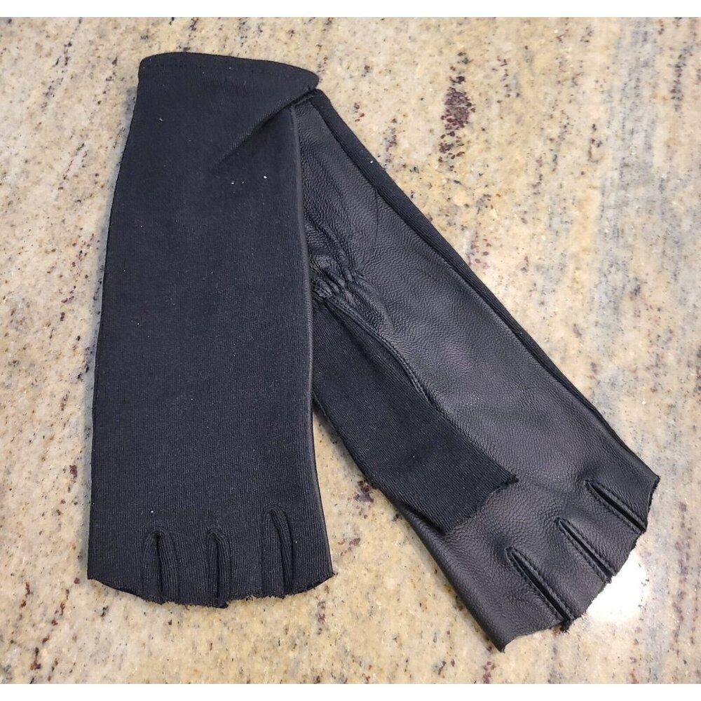 New Fingerless Flight Gloves Men XS 7 Women XL Steampunk Military Aviator Black